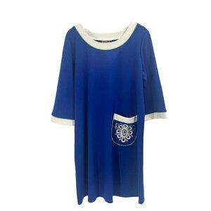 Bob Mackie Blue and White Dress